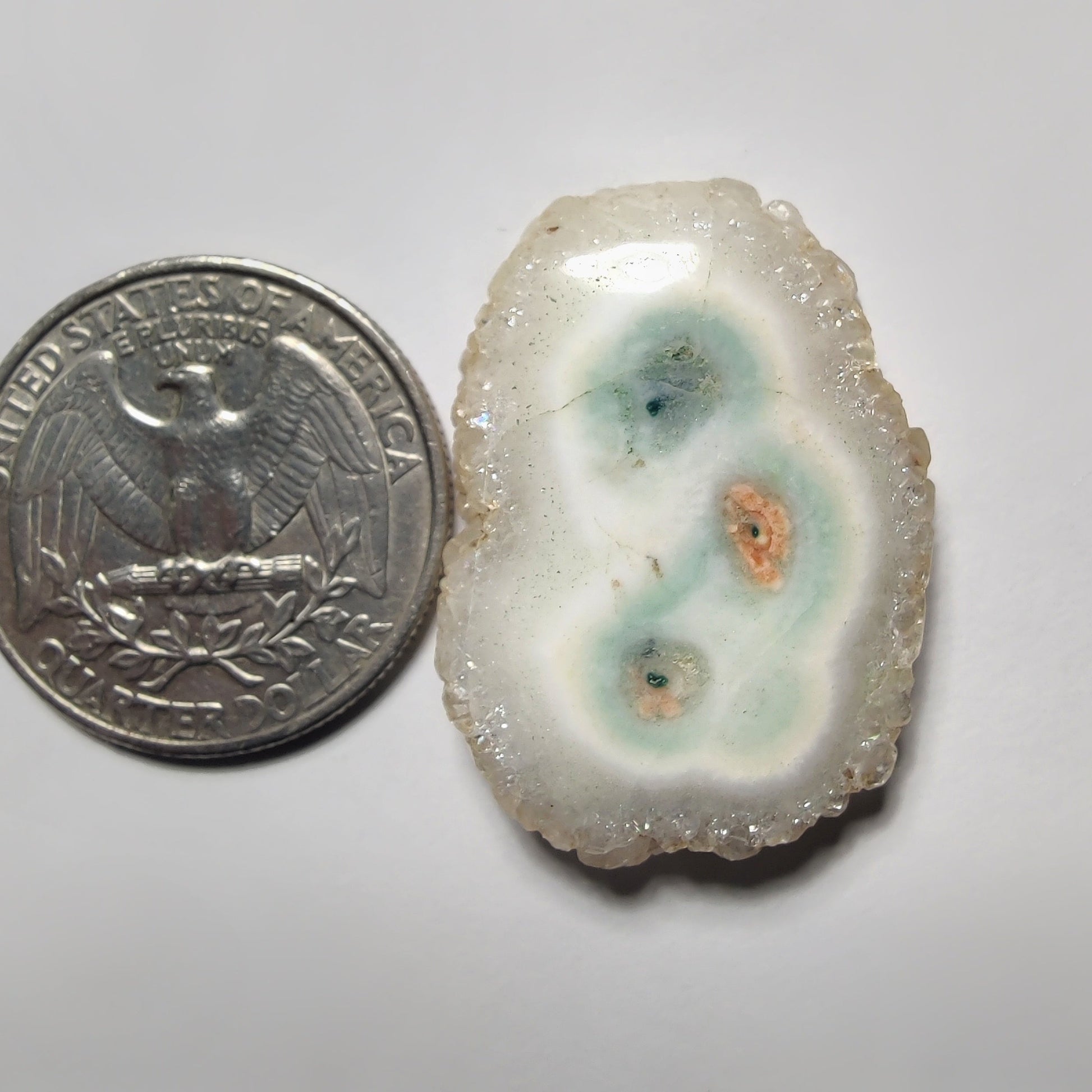 Solar Quartz Druzy gemstone cabochon - natural crystal healing stone for jewelry making by Gemivra