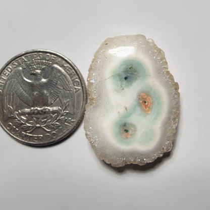 Solar Quartz Druzy gemstone cabochon - natural crystal healing stone for jewelry making by Gemivra