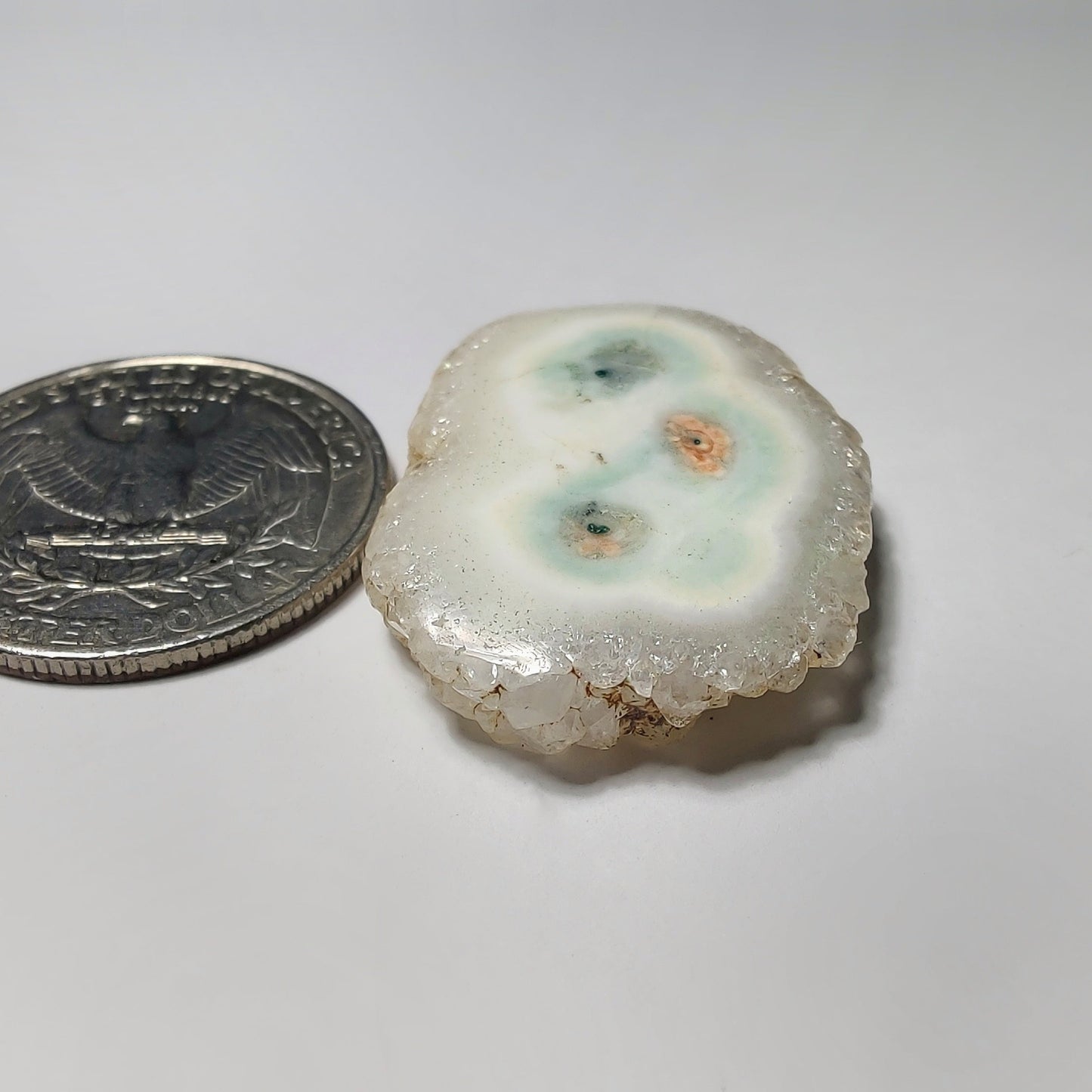 Solar Quartz Druzy gemstone cabochon - natural crystal healing stone for jewelry making by Gemivra