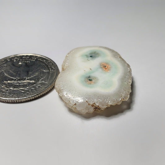 Solar Quartz Druzy gemstone cabochon - natural crystal healing stone for jewelry making by Gemivra