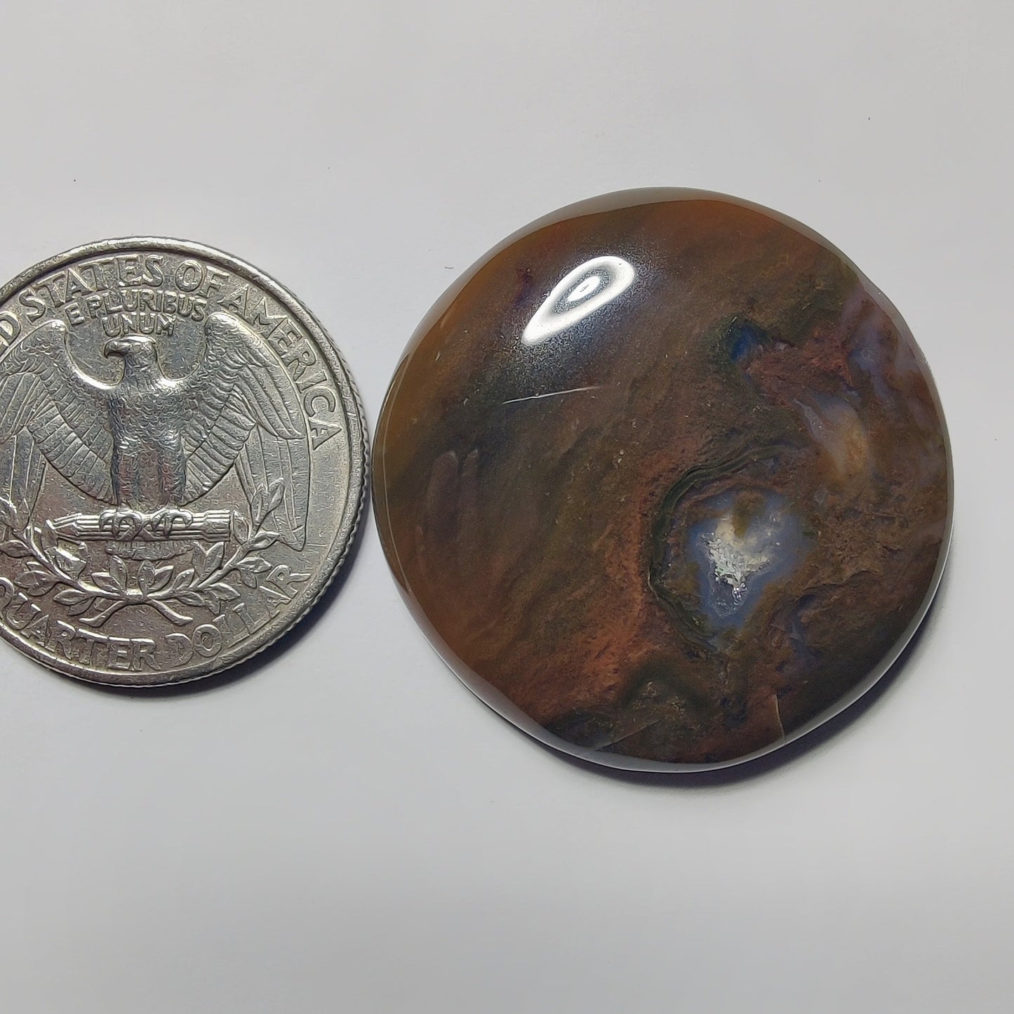 Banded Agate gemstone cabochon - natural crystal healing stone for jewelry making by Gemivra