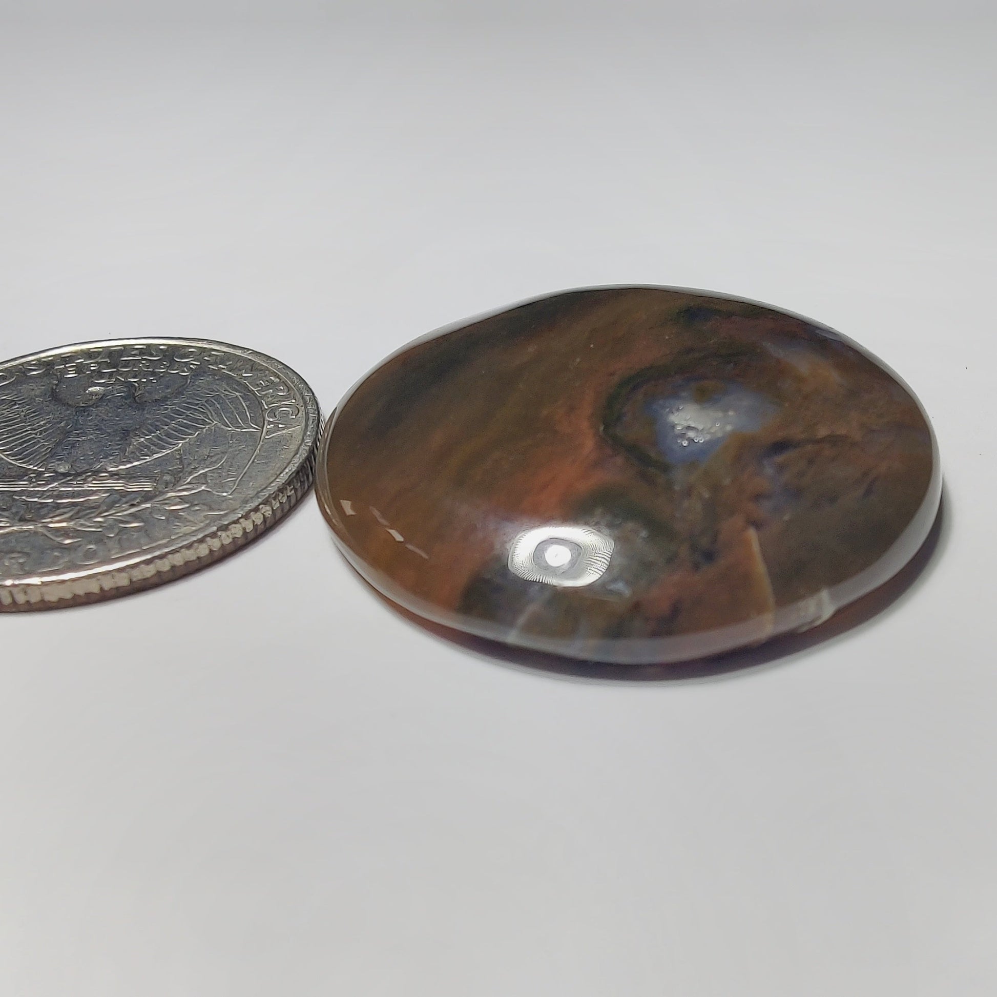 Banded Agate gemstone cabochon - natural crystal healing stone for jewelry making by Gemivra