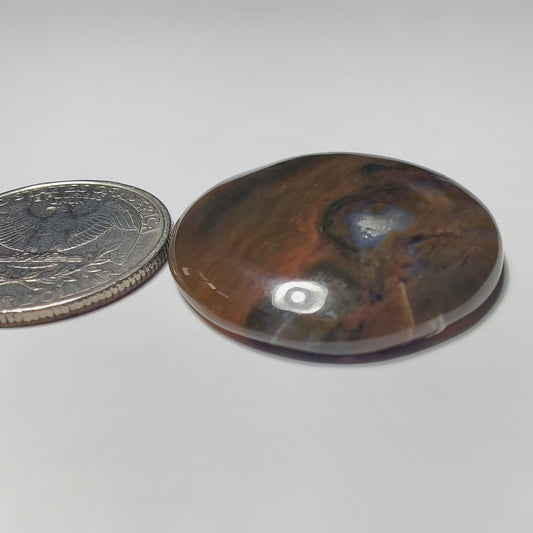 Banded Agate gemstone cabochon - natural crystal healing stone for jewelry making by Gemivra