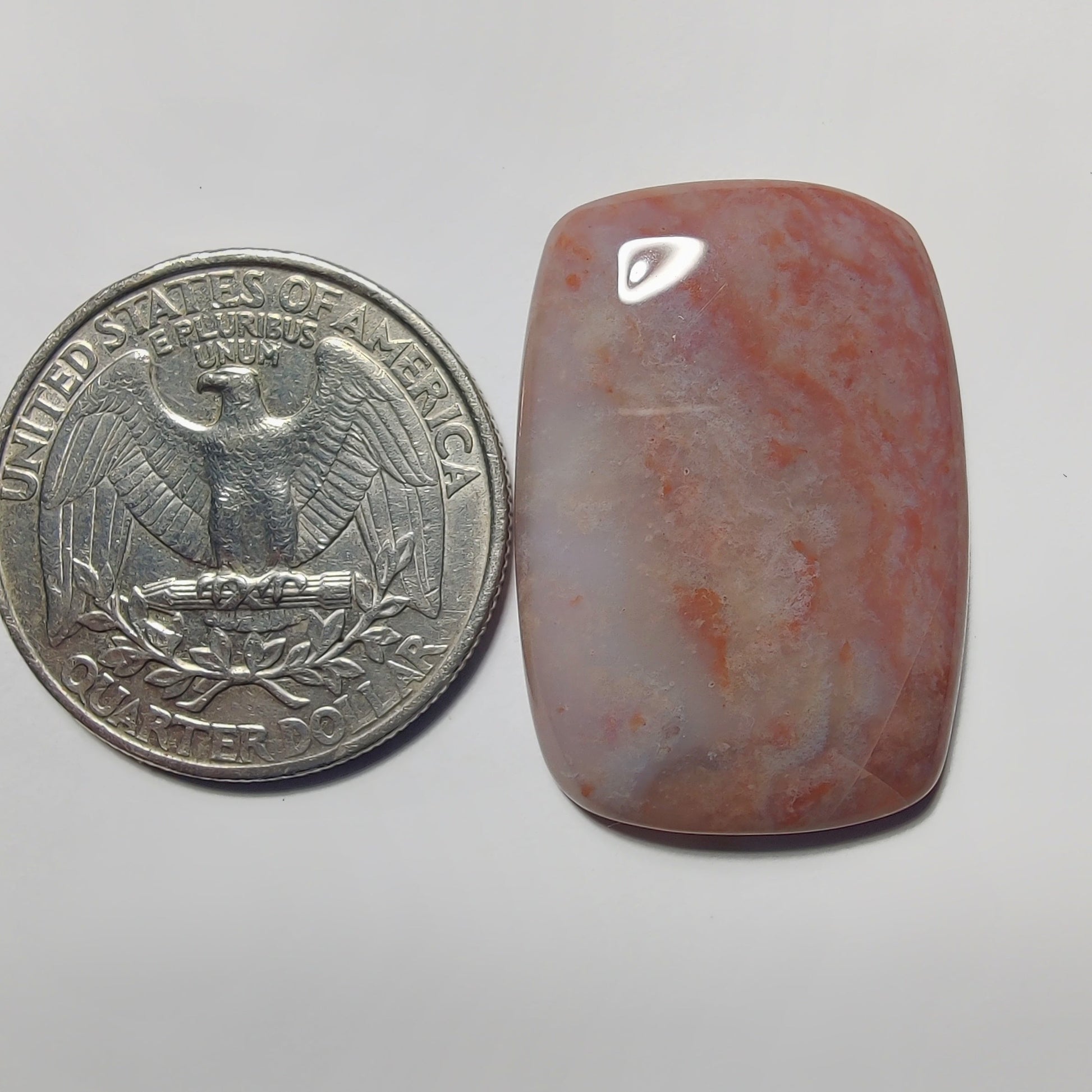 Pink Moss Agate gemstone cabochon - natural crystal healing stone for jewelry making by Gemivra