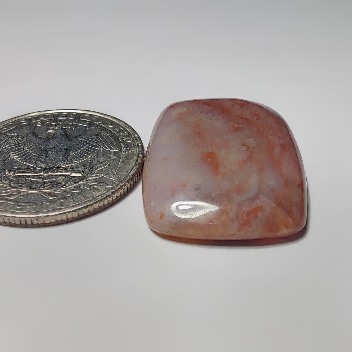 Pink Moss Agate gemstone cabochon - natural crystal healing stone for jewelry making by Gemivra