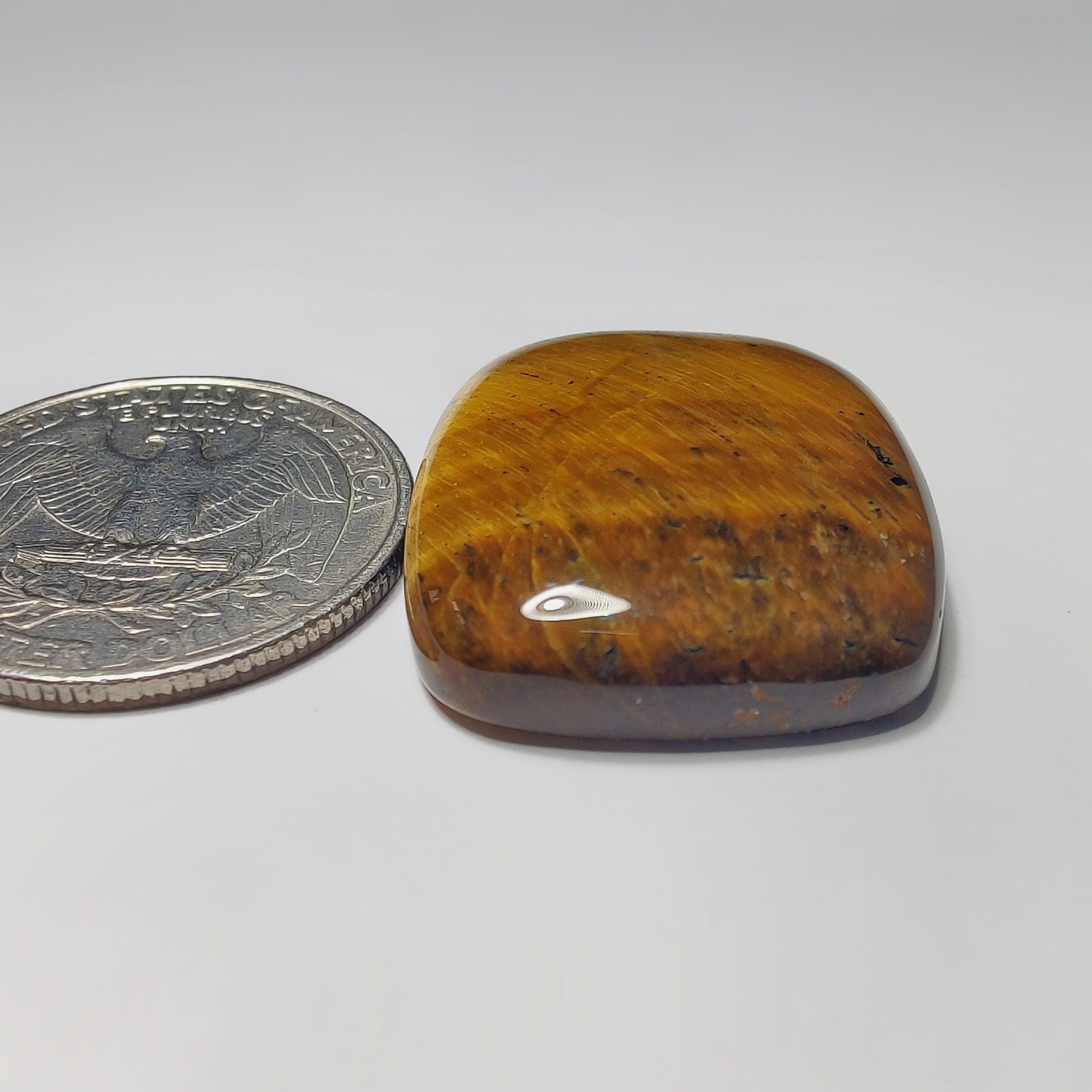 Tiger Eye gemstone cabochon - natural crystal healing stone for jewelry making by Gemivra