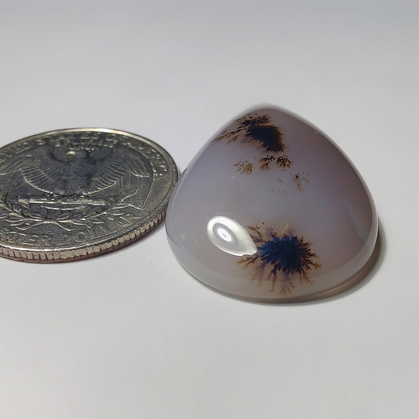 Scenic Dendritic Agate gemstone cabochon - natural crystal healing stone for jewelry making by Gemivra