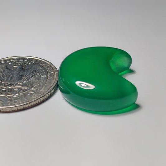 Green Onyx gemstone cabochon - natural crystal healing stone for jewelry making by Gemivra