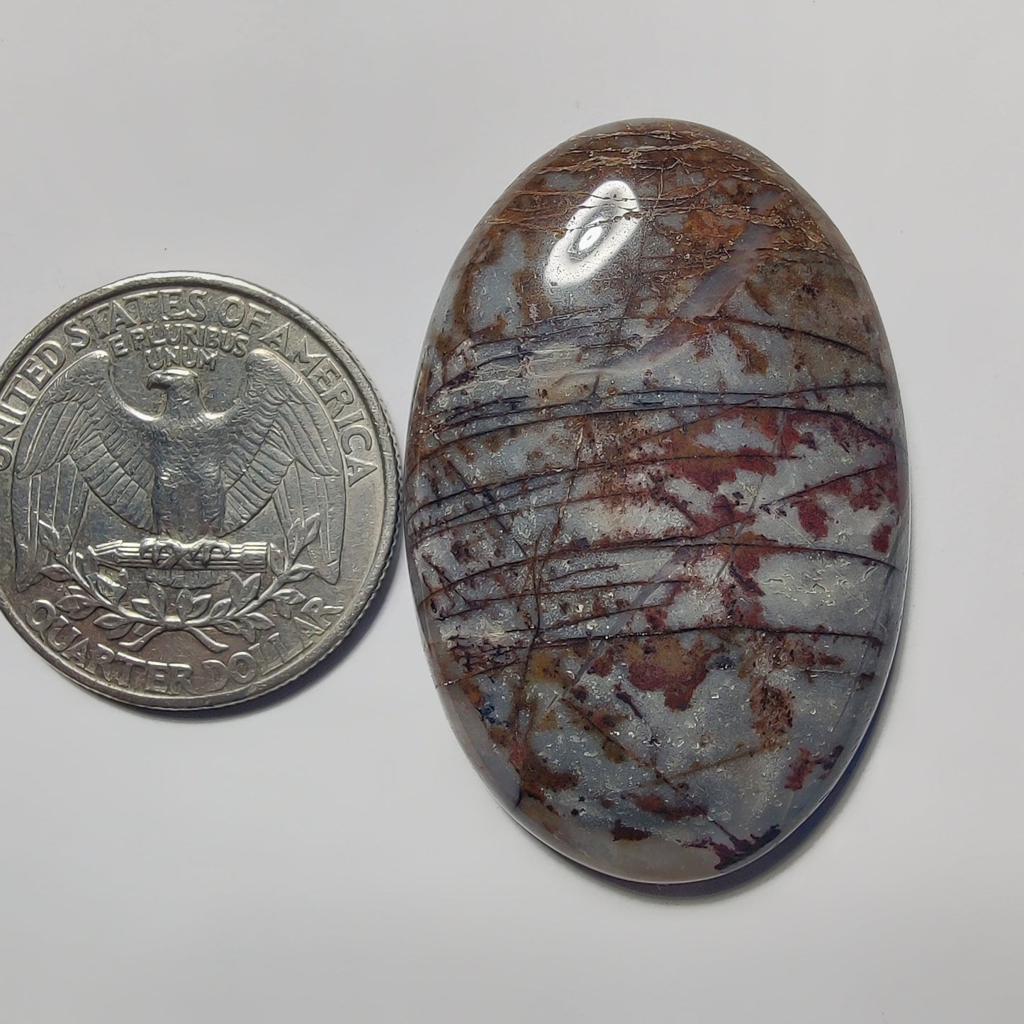 Outback Jasper gemstone cabochon - natural crystal healing stone for jewelry making by Gemivra
