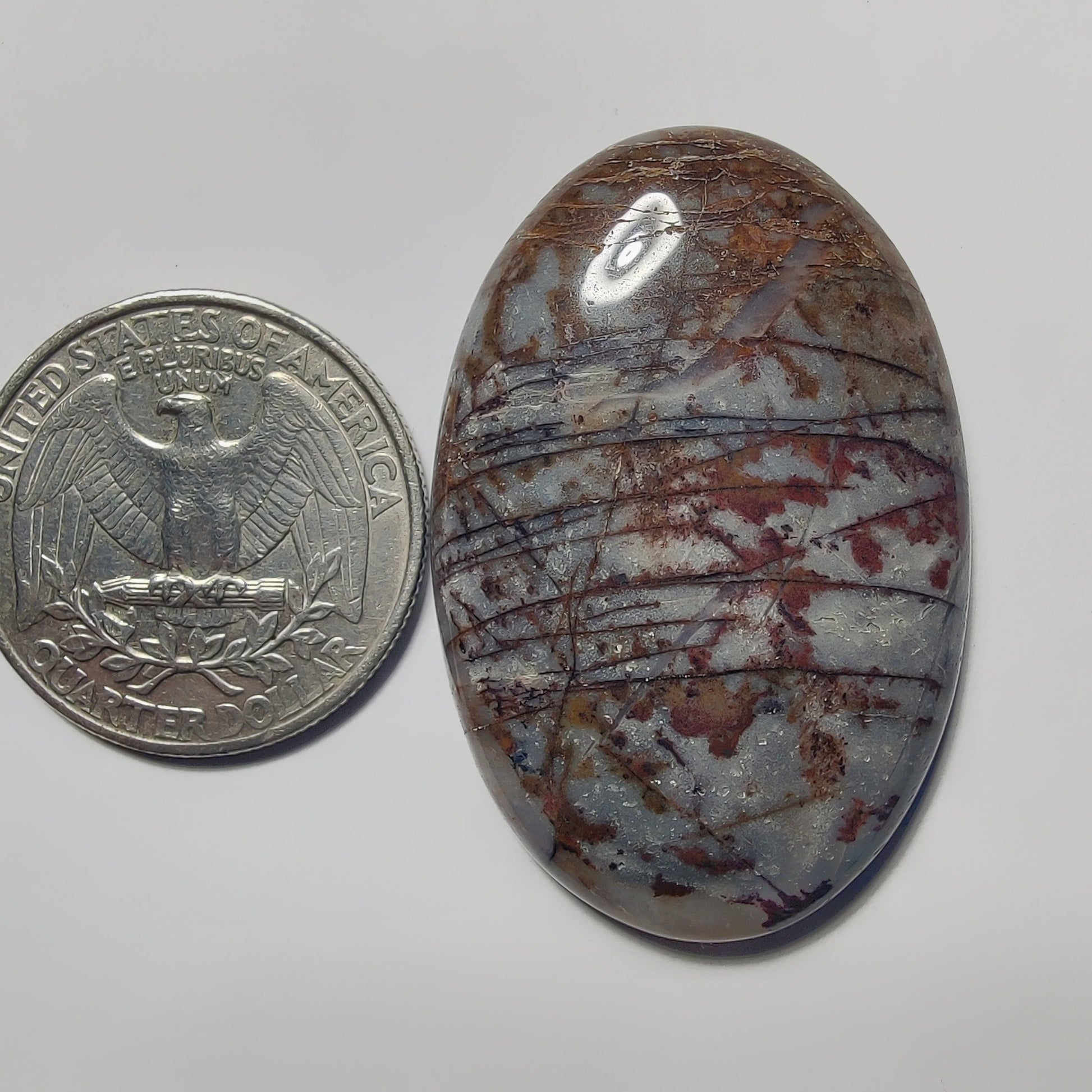 Outback Jasper gemstone cabochon - natural crystal healing stone for jewelry making by Gemivra