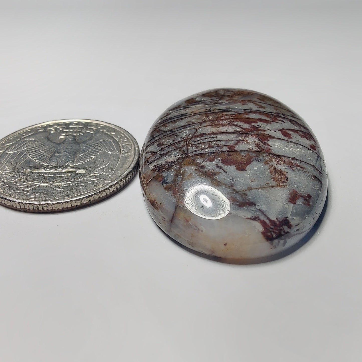 Outback Jasper gemstone cabochon - natural crystal healing stone for jewelry making by Gemivra