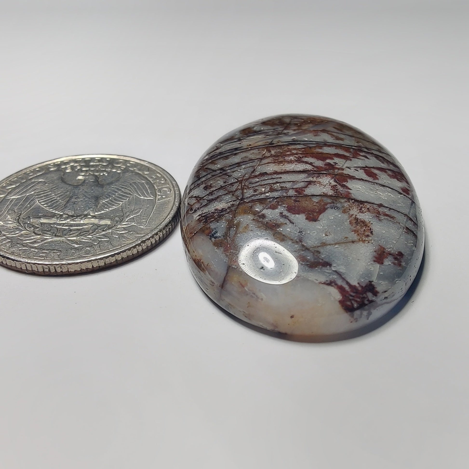 Outback Jasper gemstone cabochon - natural crystal healing stone for jewelry making by Gemivra