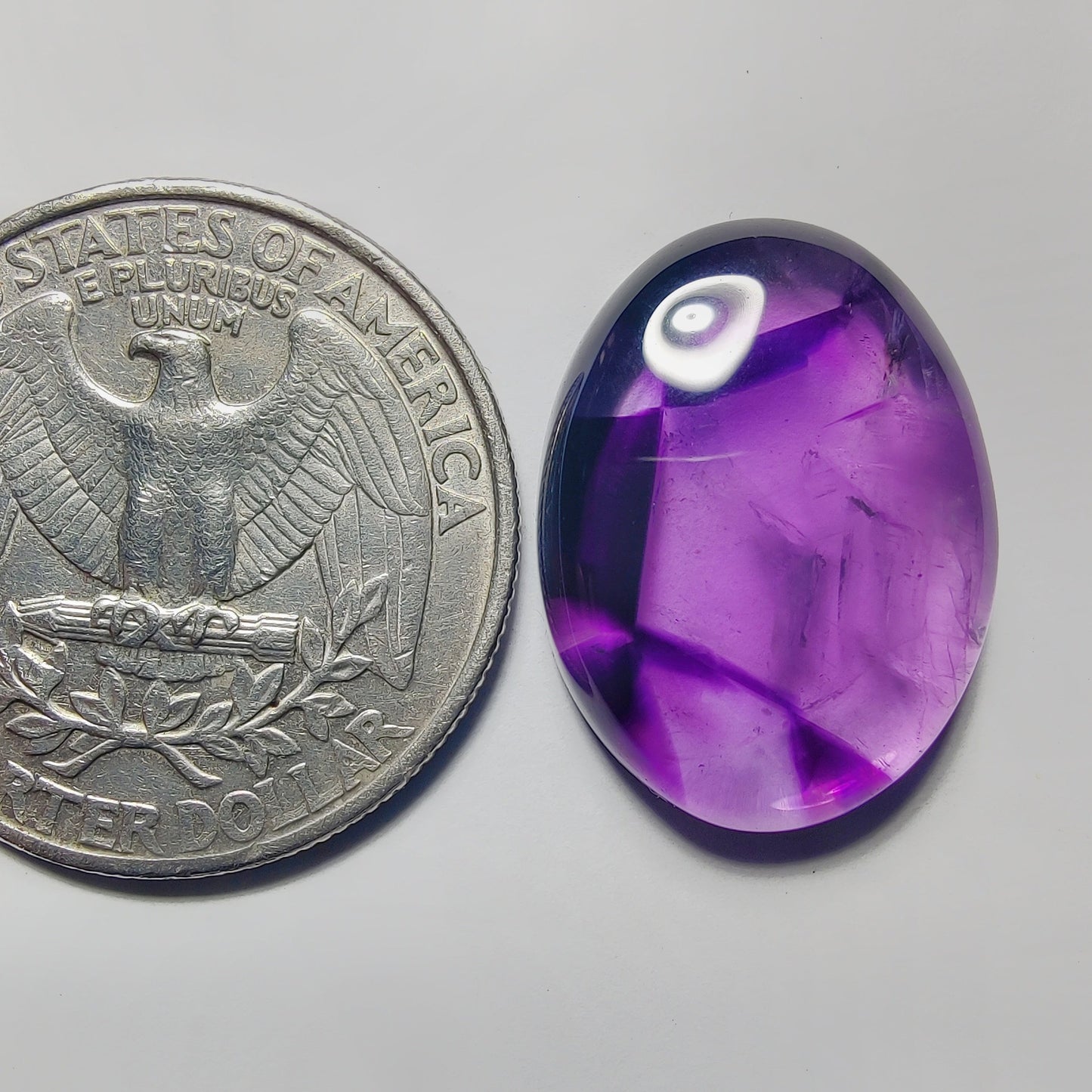 Amethyst gemstone cabochon - natural crystal healing stone for jewelry making by Gemivra