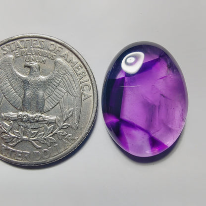 Amethyst gemstone cabochon - natural crystal healing stone for jewelry making by Gemivra