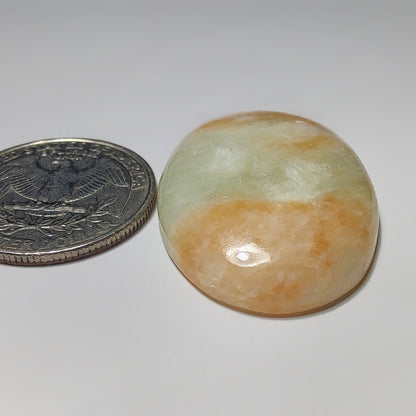 Golden Seraphinite gemstone cabochon - natural crystal healing stone for jewelry making by Gemivra