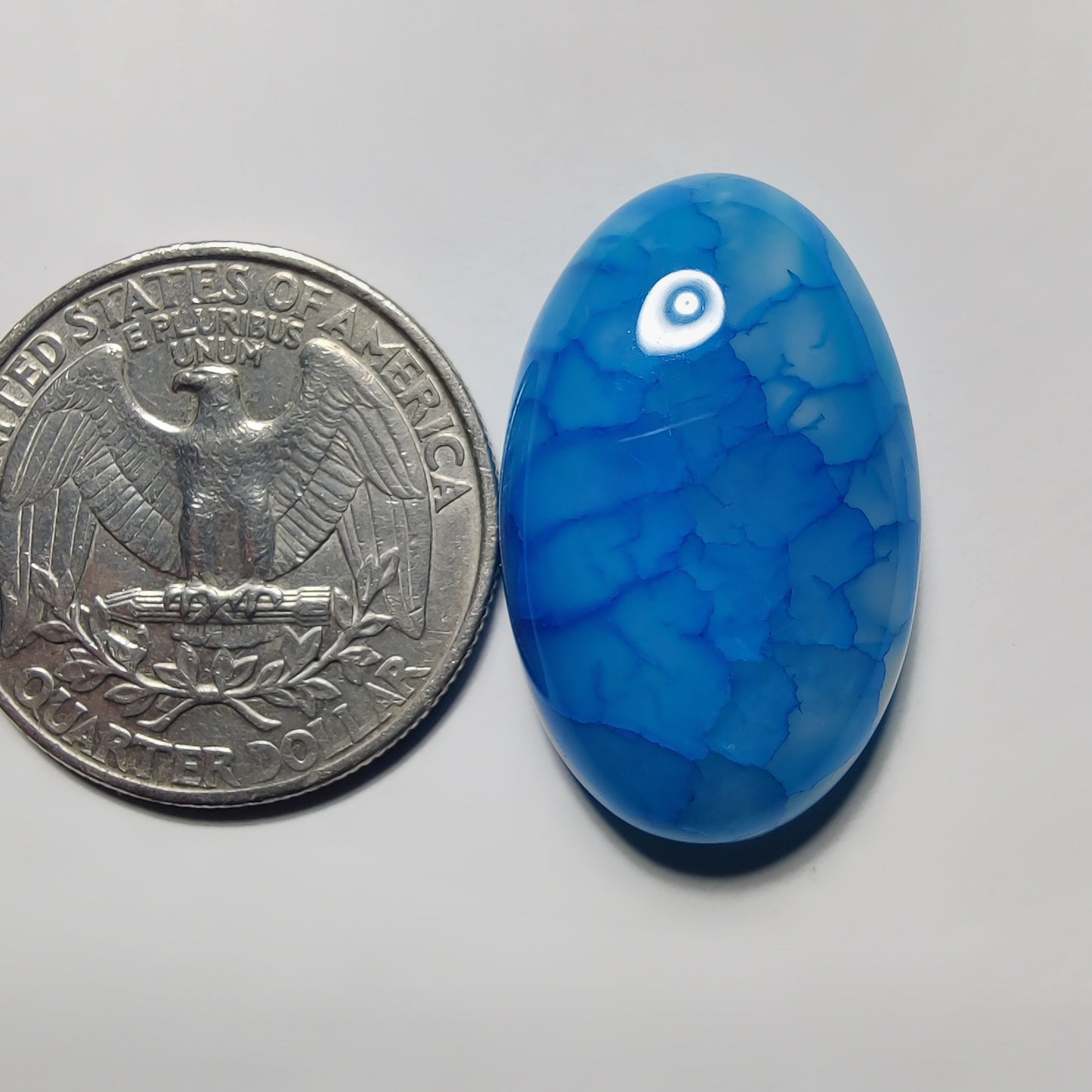 Dyed Banded Agate gemstone cabochon - natural crystal healing stone for jewelry making by Gemivra