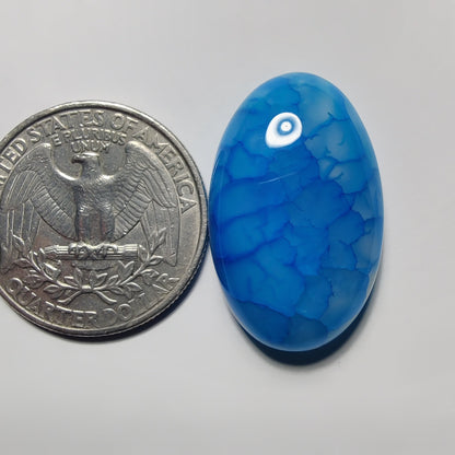 Dyed Banded Agate gemstone cabochon - natural crystal healing stone for jewelry making by Gemivra