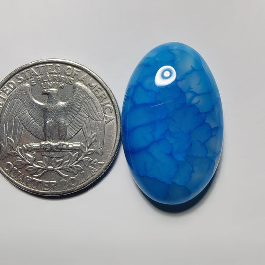 Dyed Banded Agate gemstone cabochon - natural crystal healing stone for jewelry making by Gemivra