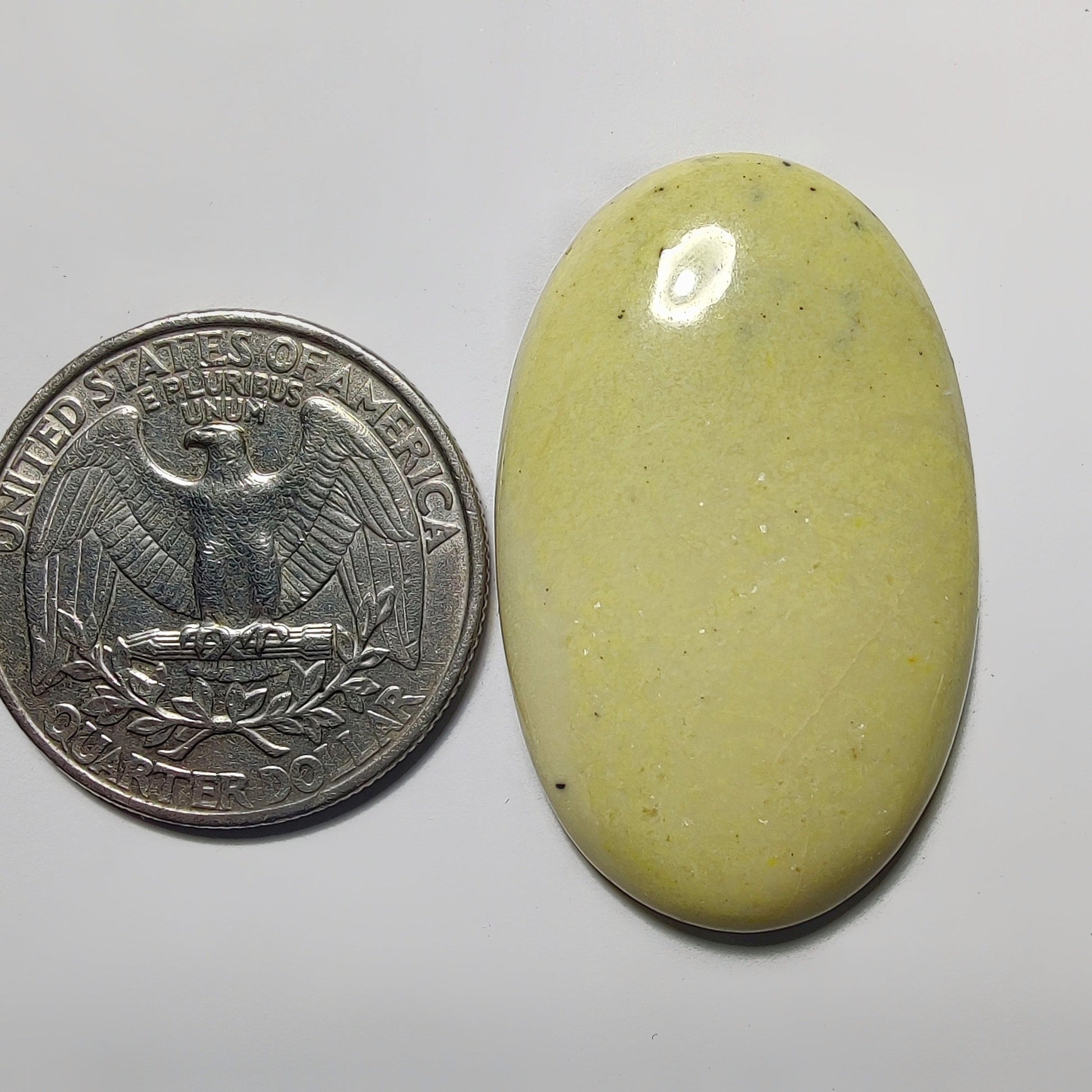 Lemon Chrysoprase gemstone cabochon - natural crystal healing stone for jewelry making by Gemivra