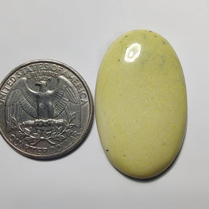 Lemon Chrysoprase gemstone cabochon - natural crystal healing stone for jewelry making by Gemivra