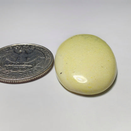 Lemon Chrysoprase gemstone cabochon - natural crystal healing stone for jewelry making by Gemivra