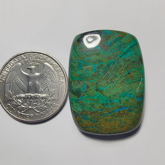 Cheysocolla gemstone cabochon - natural crystal healing stone for jewelry making by Gemivra