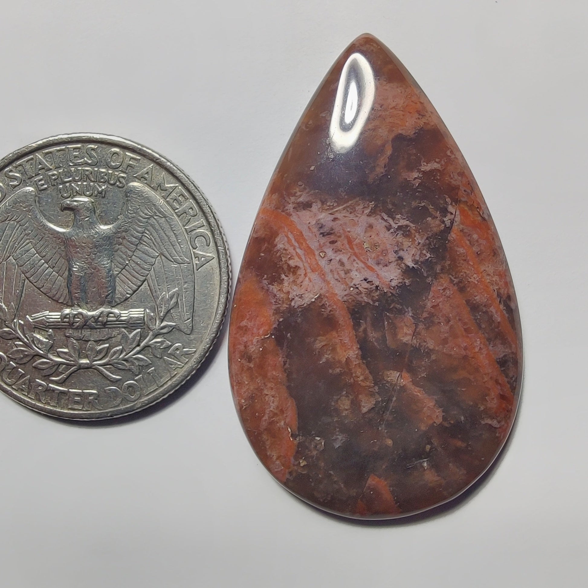 Butterlite Jasper gemstone cabochon - natural crystal healing stone for jewelry making by Gemivra