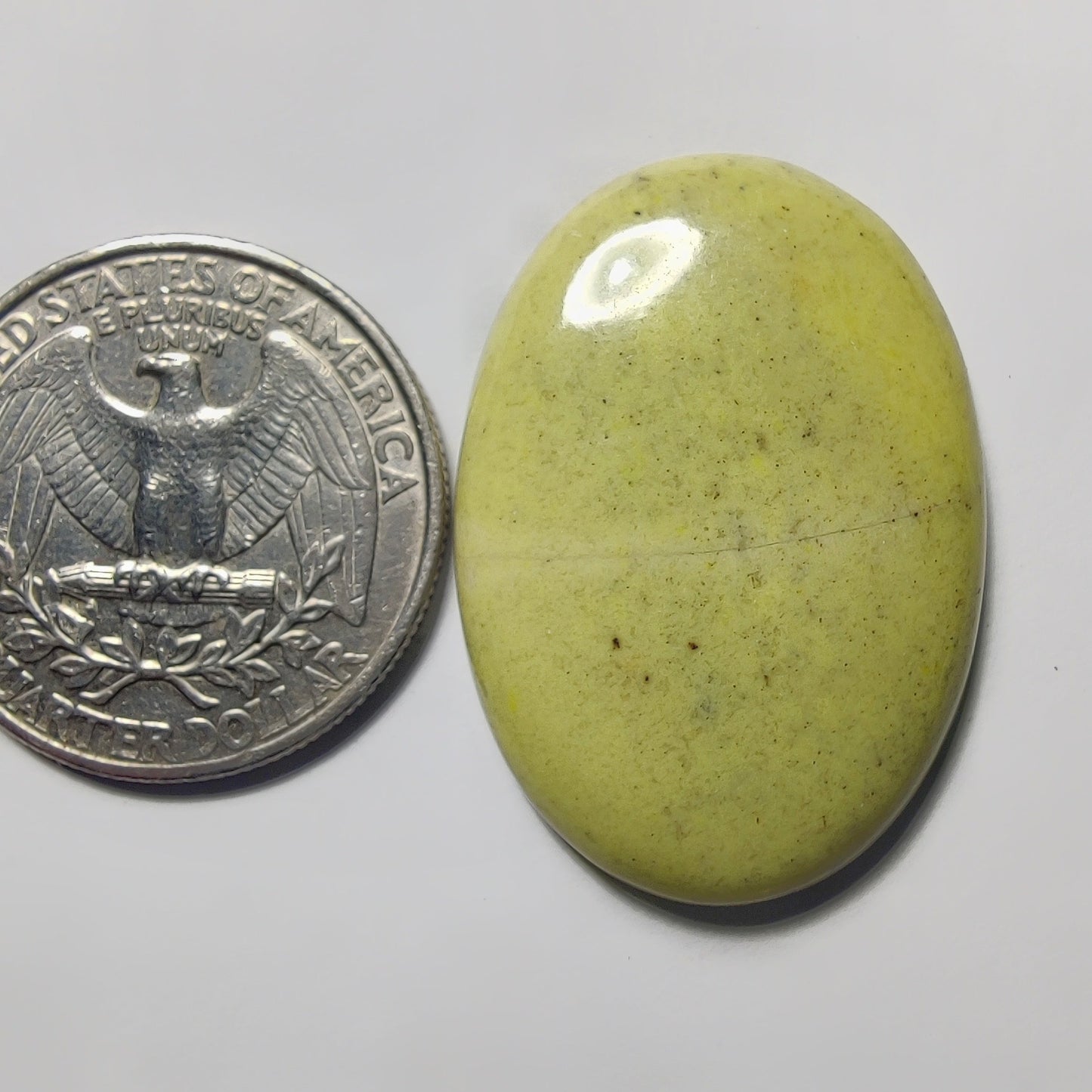 Lemon Chrysoprase gemstone cabochon - natural crystal healing stone for jewelry making by Gemivra