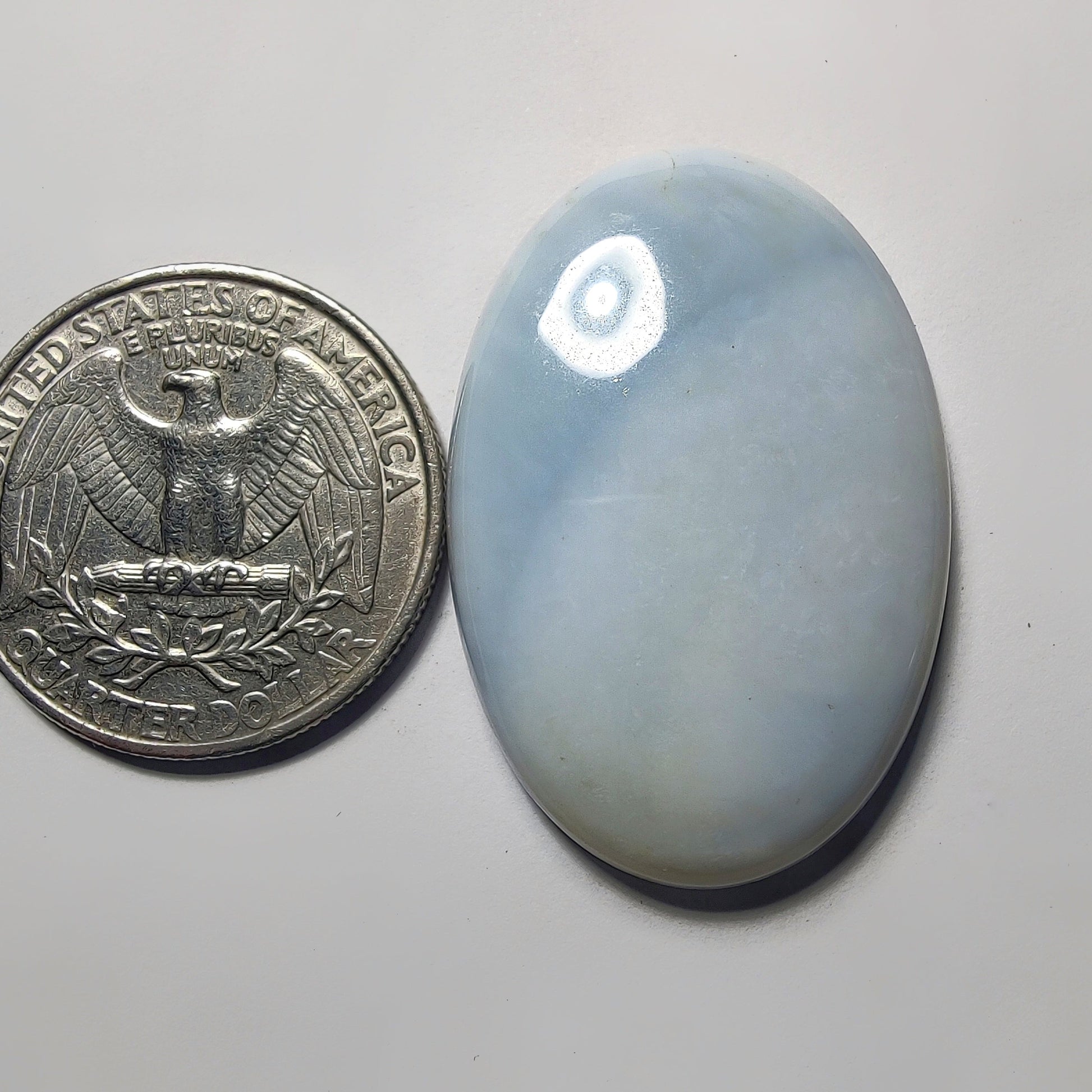 Blue Opal gemstone cabochon - natural crystal healing stone for jewelry making by Gemivra