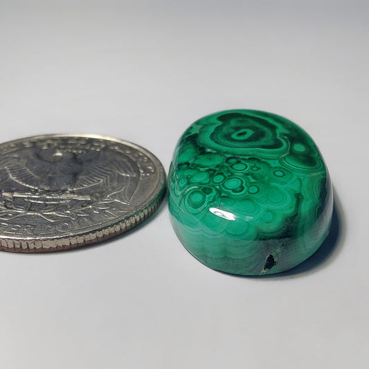 Malachite gemstone cabochon - natural crystal healing stone for jewelry making by Gemivra
