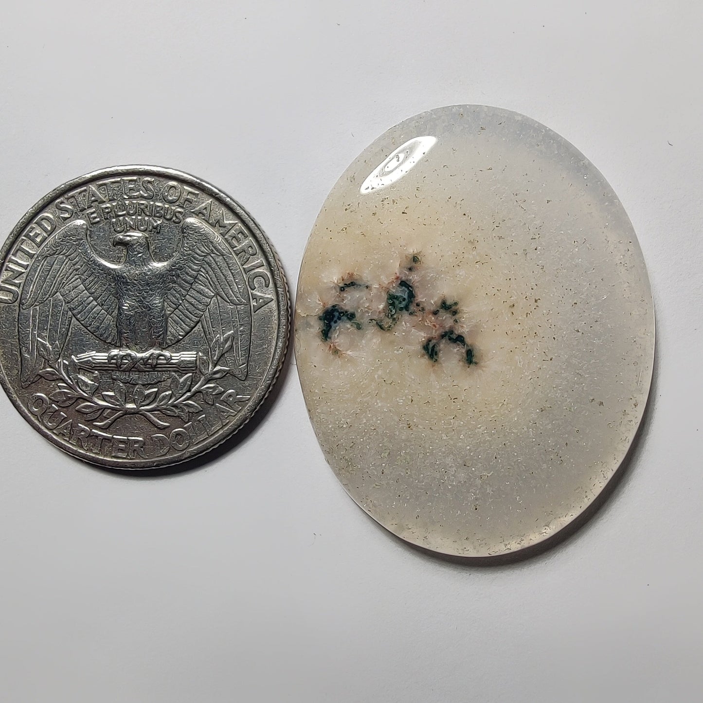 Solar Quartz gemstone cabochon - natural crystal healing stone for jewelry making by Gemivra