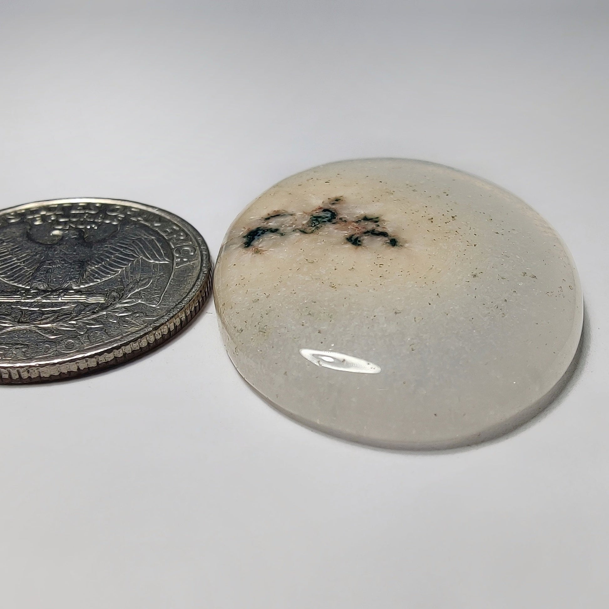 Solar Quartz gemstone cabochon - natural crystal healing stone for jewelry making by Gemivra