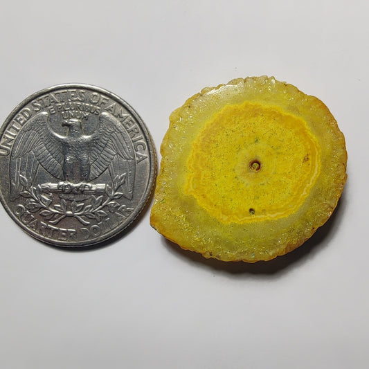 Dyed Solar Quartz gemstone cabochon - natural crystal healing stone for jewelry making by Gemivra