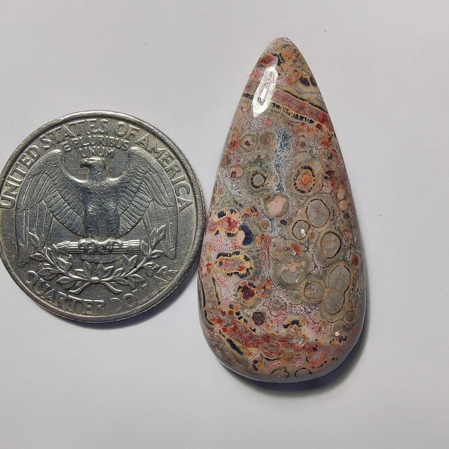 Leopard Skin Jasper gemstone cabochon - natural crystal healing stone for jewelry making by Gemivra