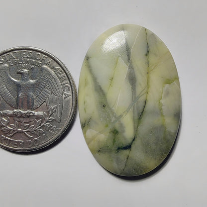 Serpentine gemstone cabochon - natural crystal healing stone for jewelry making by Gemivra