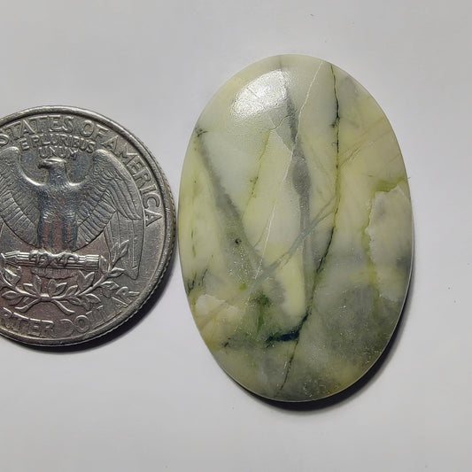 Serpentine gemstone cabochon - natural crystal healing stone for jewelry making by Gemivra