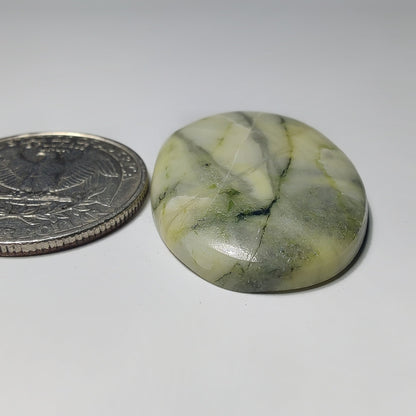 Serpentine gemstone cabochon - natural crystal healing stone for jewelry making by Gemivra