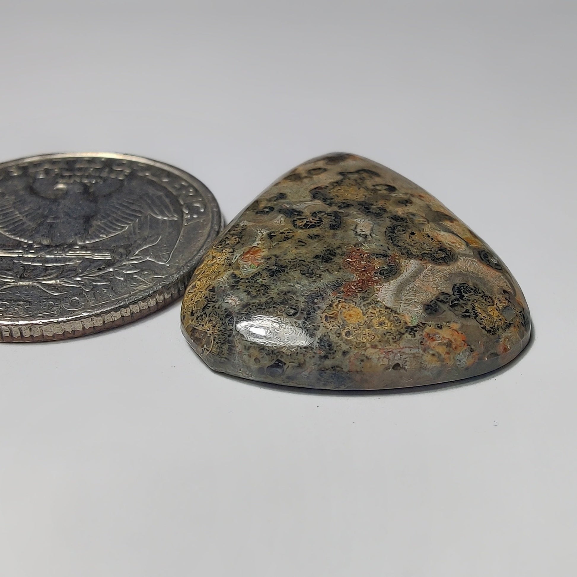 Leopard Skin Jasper gemstone cabochon - natural crystal healing stone for jewelry making by Gemivra