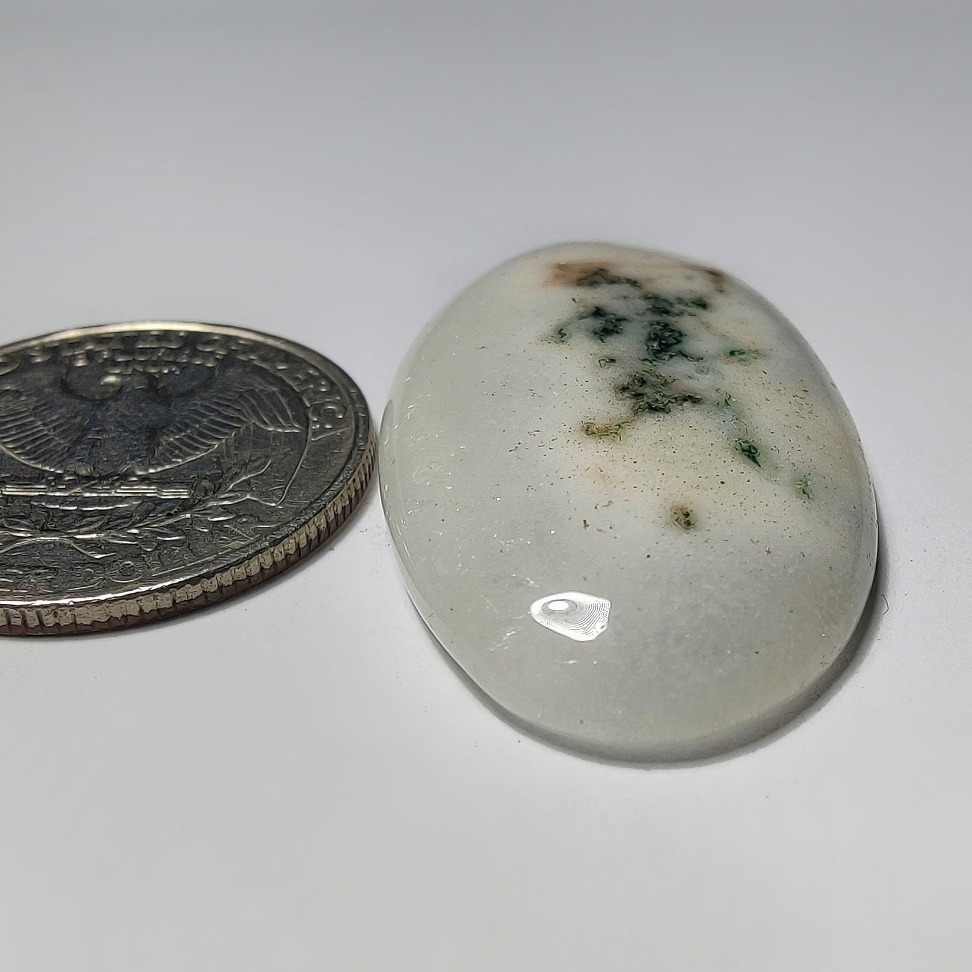 Solar Quartz gemstone cabochon - natural crystal healing stone for jewelry making by Gemivra