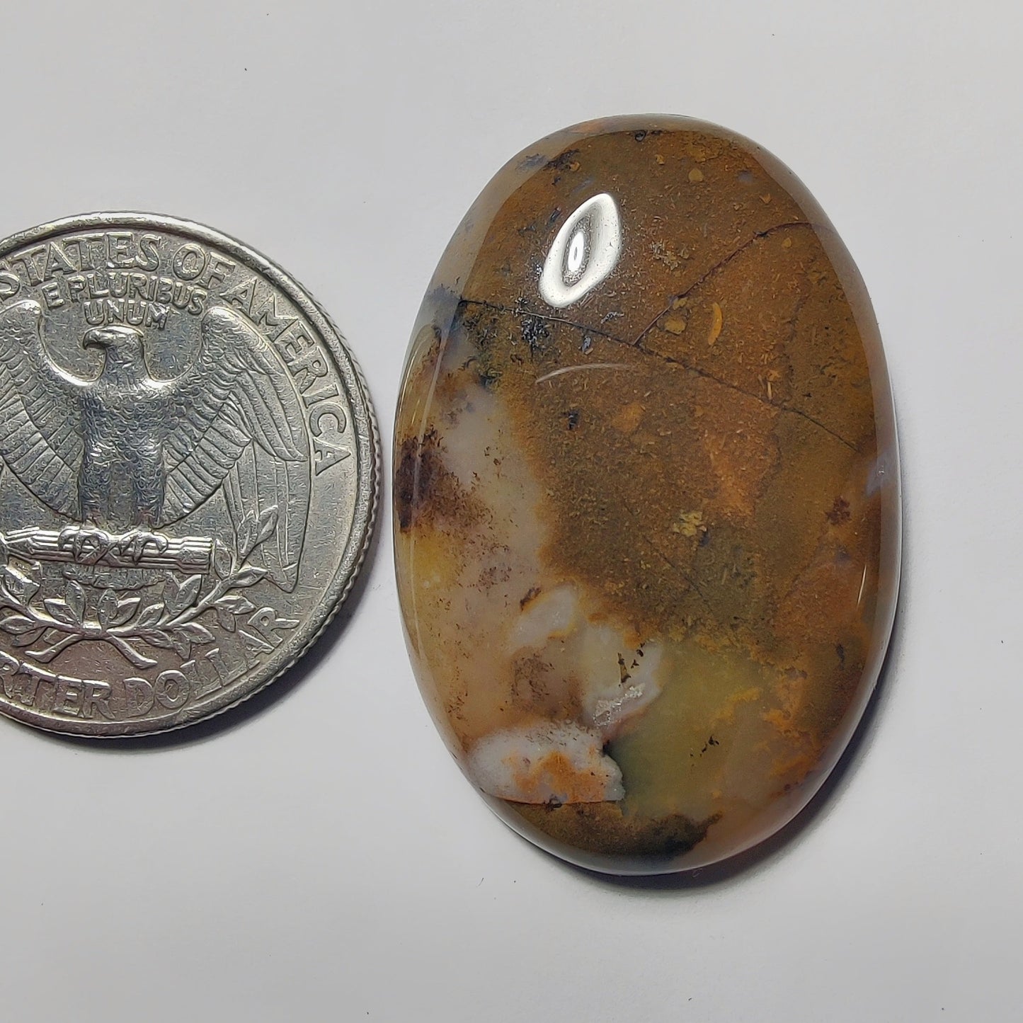 Polka Dot Agate gemstone cabochon - natural crystal healing stone for jewelry making by Gemivra