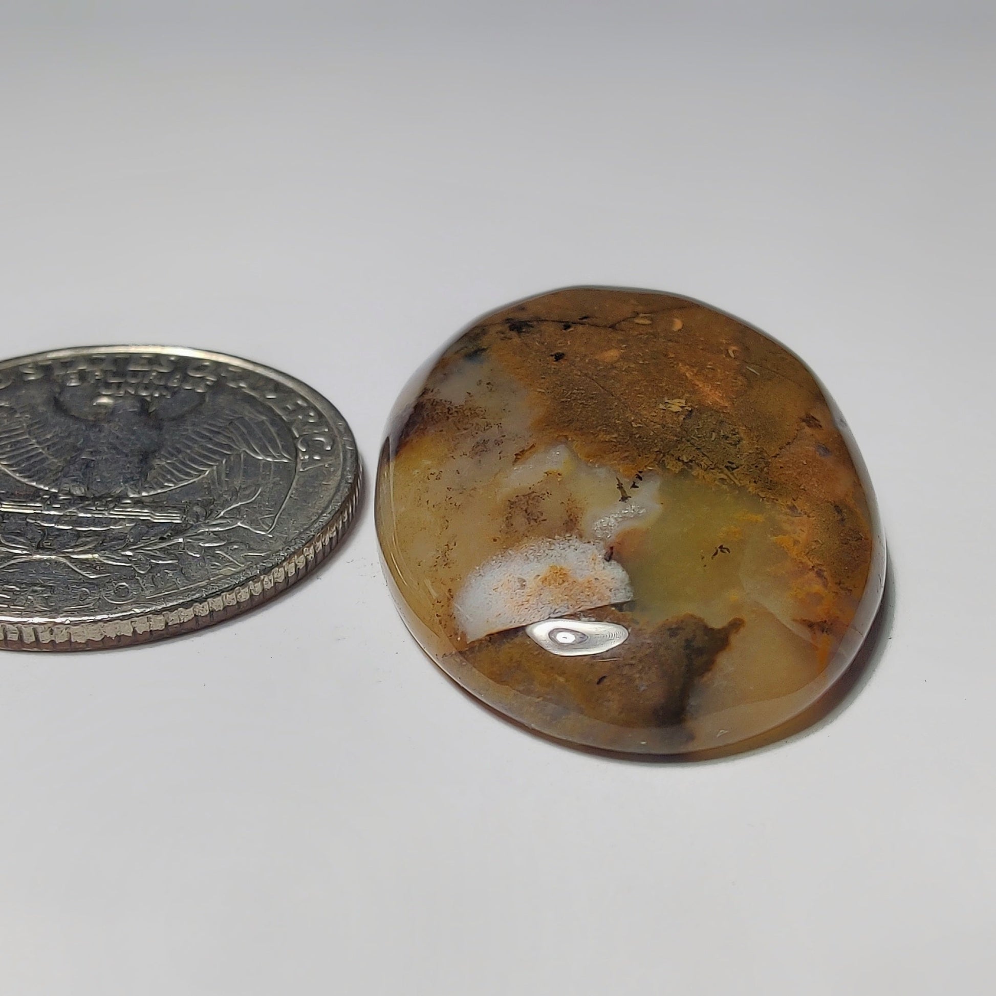 Polka Dot Agate gemstone cabochon - natural crystal healing stone for jewelry making by Gemivra