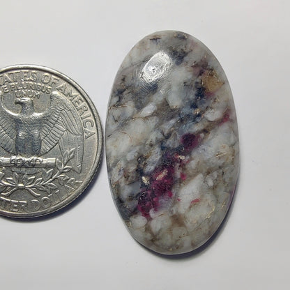 Ruby Fall gemstone cabochon - natural crystal healing stone for jewelry making by Gemivra