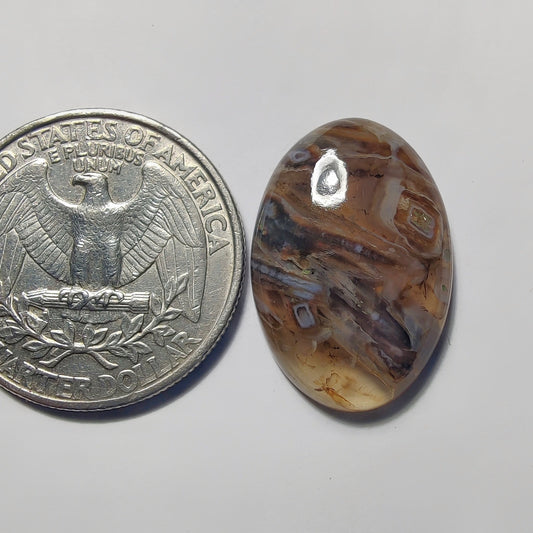 Turkish Stick Agate gemstone cabochon - natural crystal healing stone for jewelry making by Gemivra