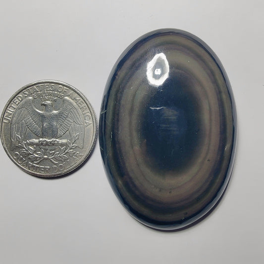 Rainbow Obsidian gemstone cabochon - natural crystal healing stone for jewelry making by Gemivra