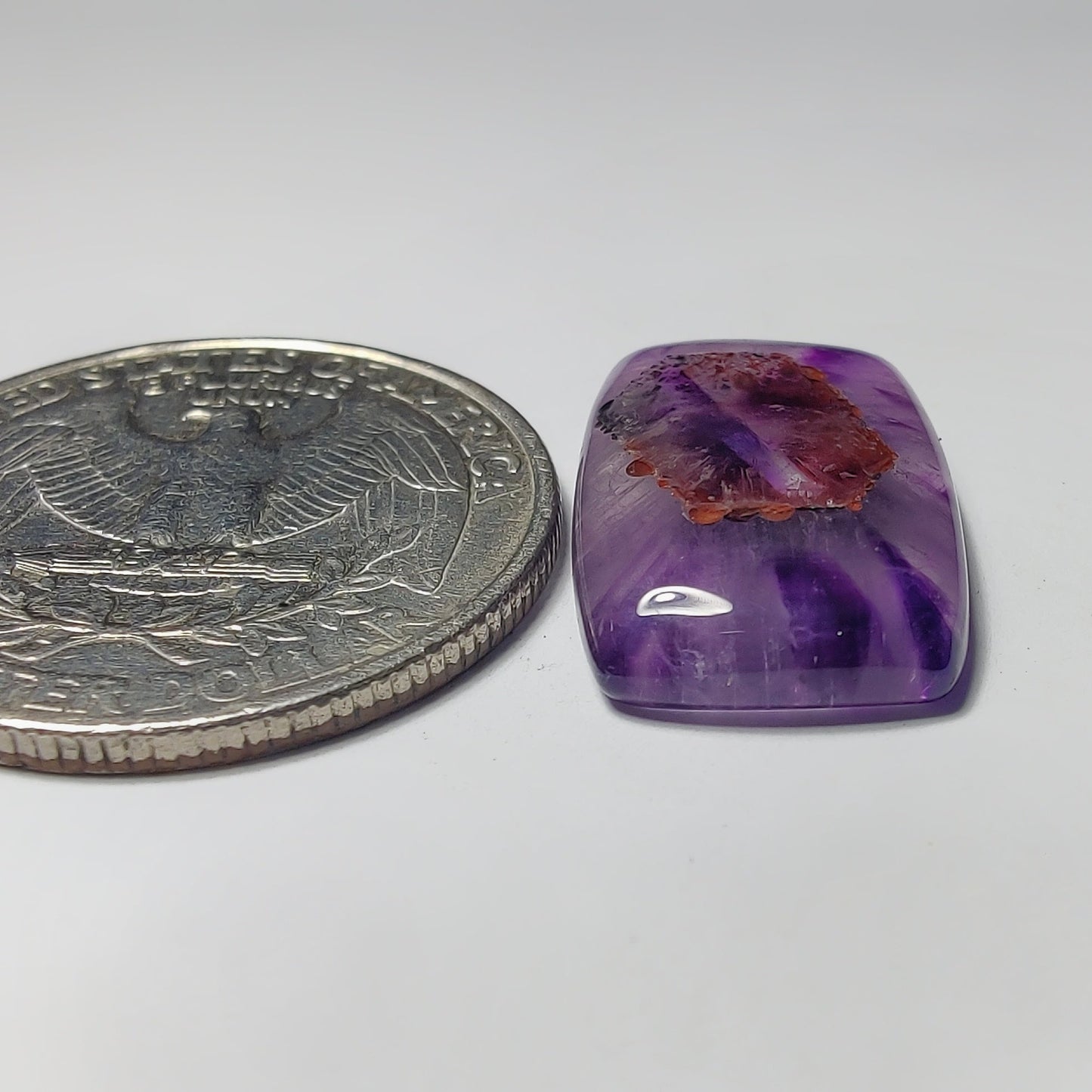 Amethyst gemstone cabochon - natural crystal healing stone for jewelry making by Gemivra