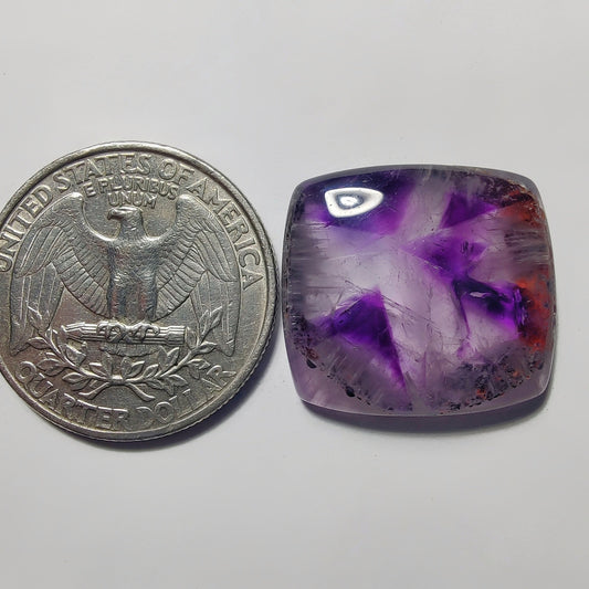 Amethyst gemstone cabochon - natural crystal healing stone for jewelry making by Gemivra