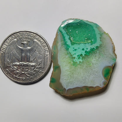 Dyed Solar Quartz Druzy gemstone cabochon - natural crystal healing stone for jewelry making by Gemivra