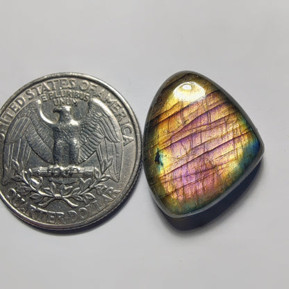 Labradorite gemstone cabochon - natural crystal healing stone for jewelry making by Gemivra