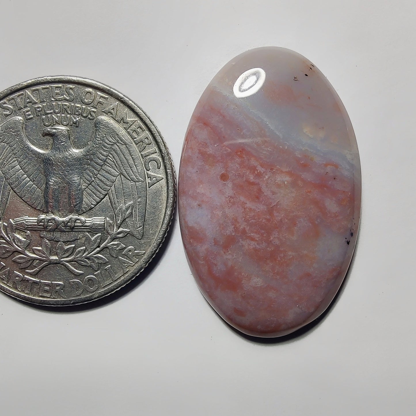 Pink Moss Agate gemstone cabochon - natural crystal healing stone for jewelry making by Gemivra