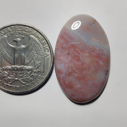 Pink Moss Agate gemstone cabochon - natural crystal healing stone for jewelry making by Gemivra